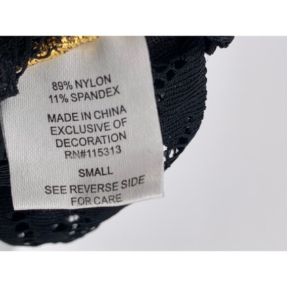 SEDUCTIVEWEAR By Cinema Etoile Women's Black Floral Lace V-Neck Bralette SZ S - Picture 10 of 10